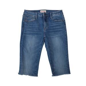Driftwood Colette Blue Denim Cropped Capri Jean Bermuda Shorts 27